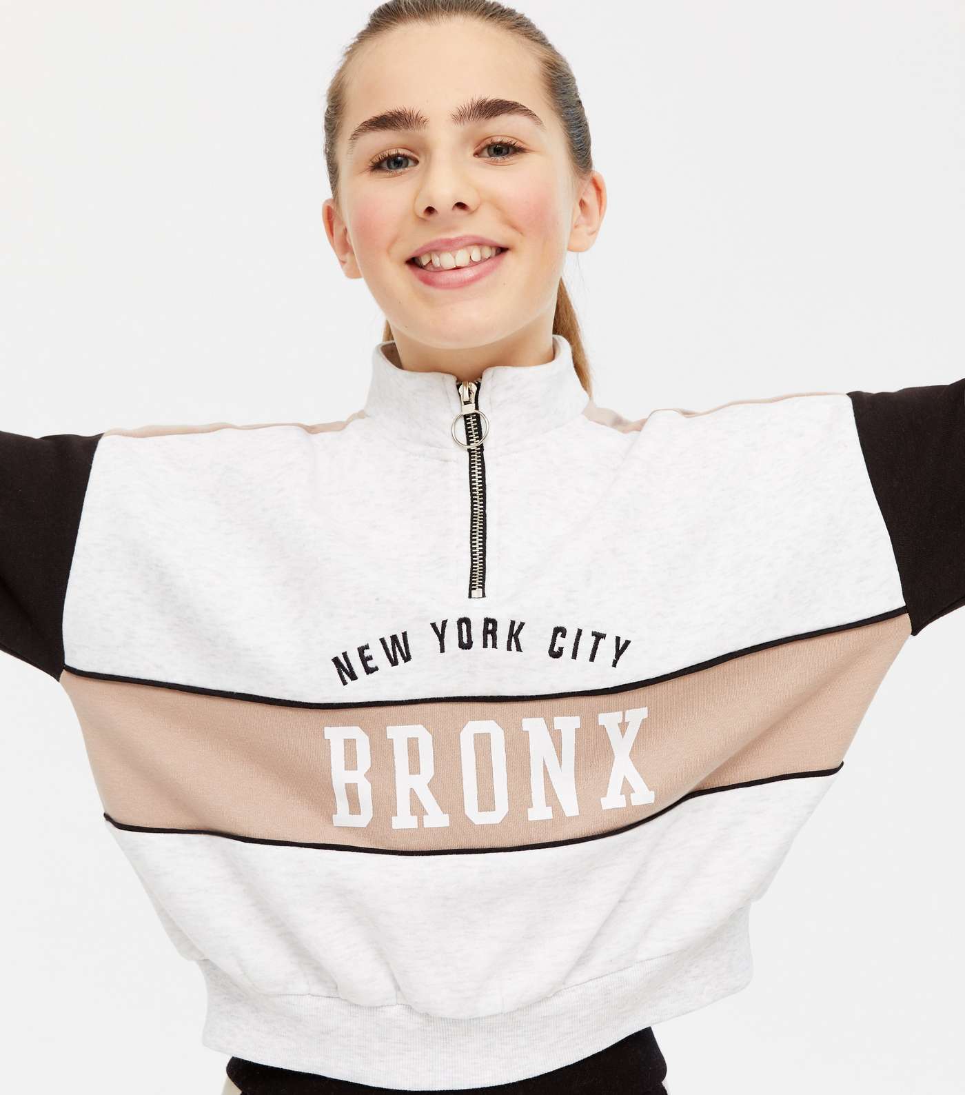Girls Brown Bronx Logo Sweatshirt Image 4