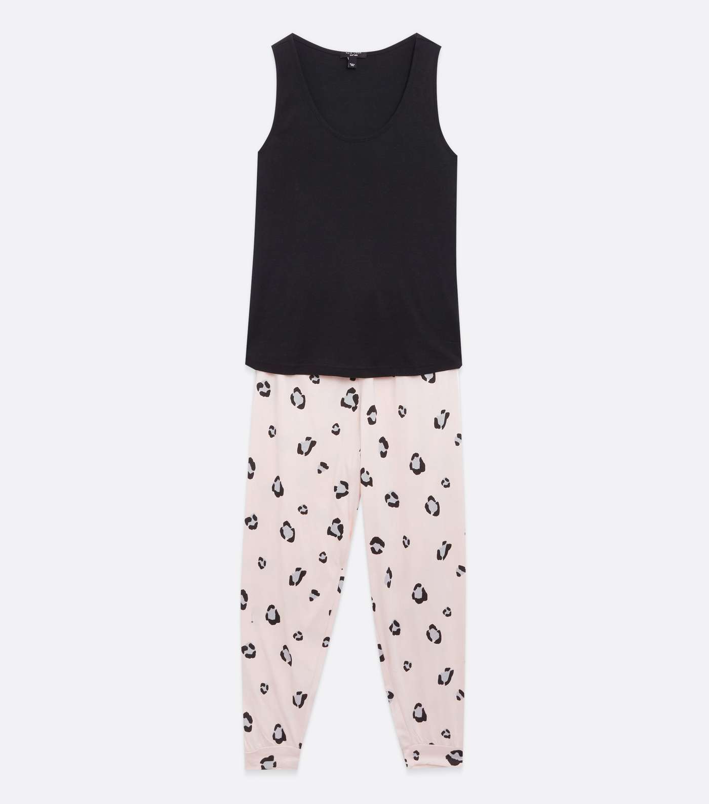 Curves Pink Leopard Print Jogger Pyjama Set Image 5