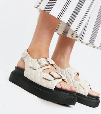 off white chunky sandals