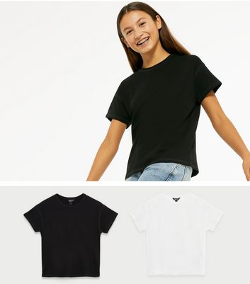 Plain white and black t shirt Clearance