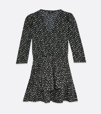 Click to view product details and reviews for Ax Paris Black Ditsy Floral Tiered Mini Dress New Look.