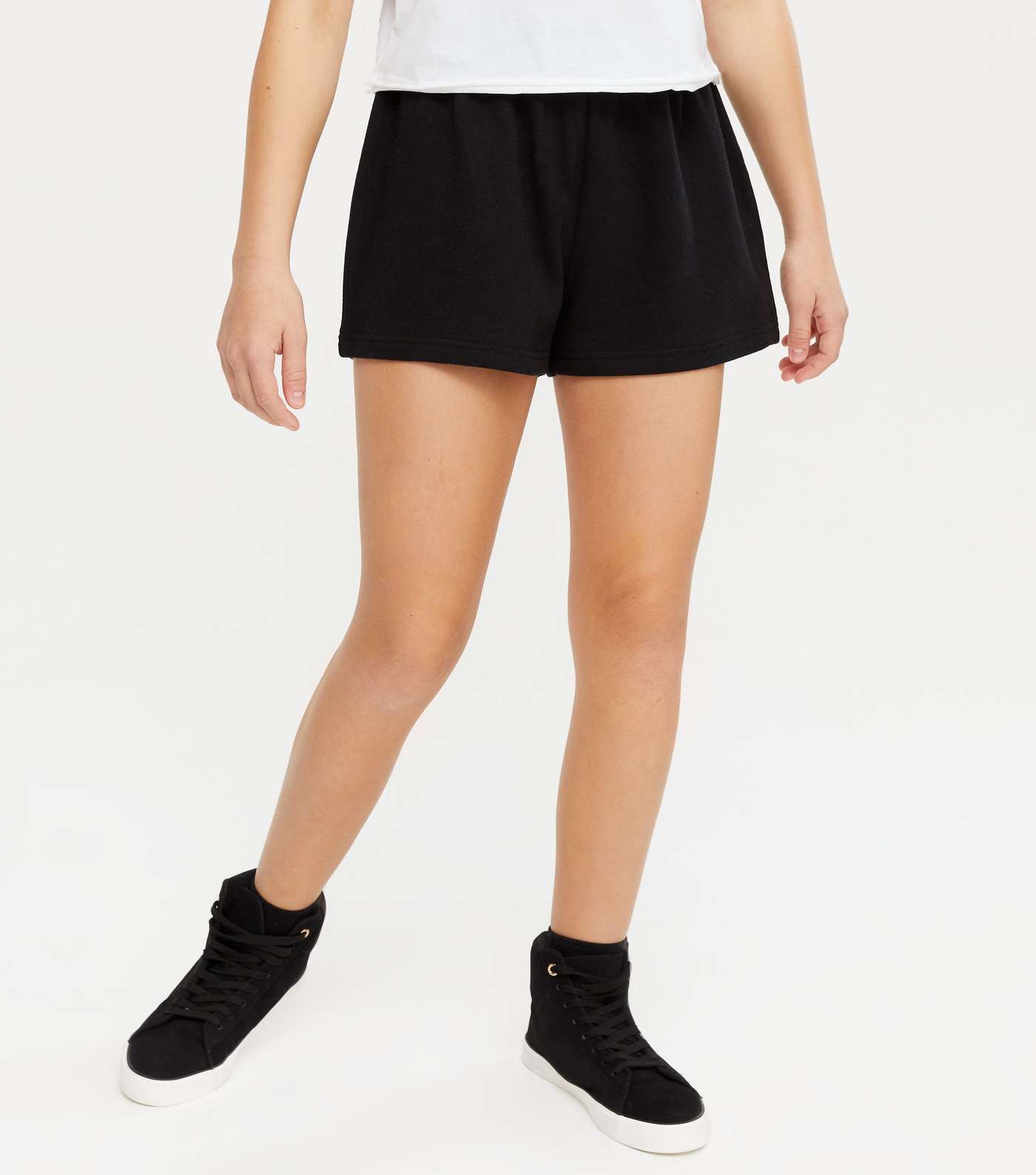 Girls Black Jersey Shorts  Image 2