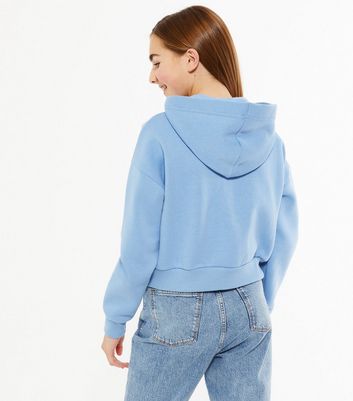 pale blue zip hoodie