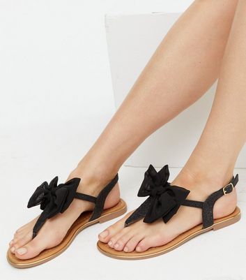 Black glitter sandals Clearance
