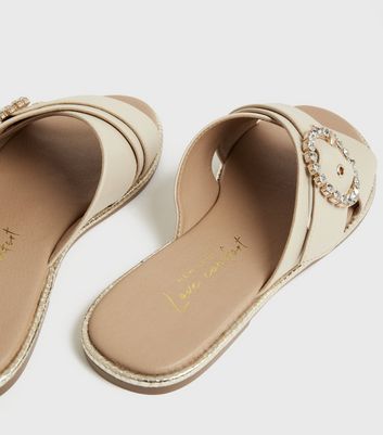 white leather sliders womens