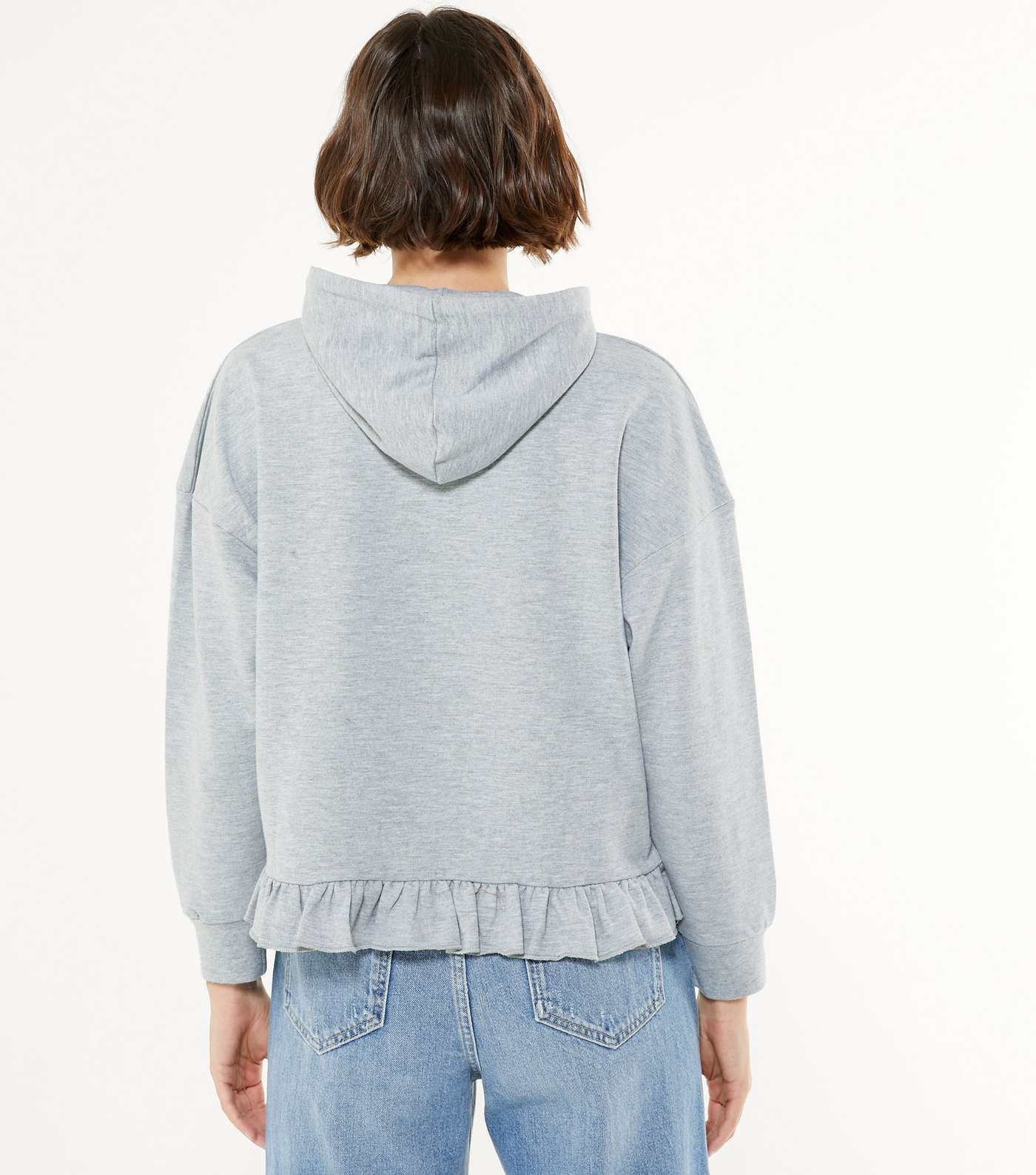 Influence Grey Frill Hoodie  Image 4