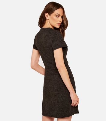 new look apricot black dress