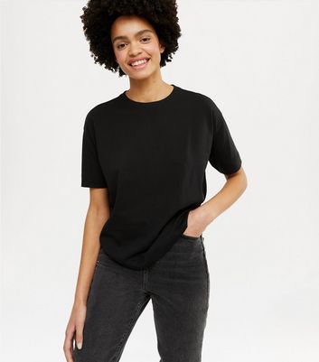 plain black oversized t shirt