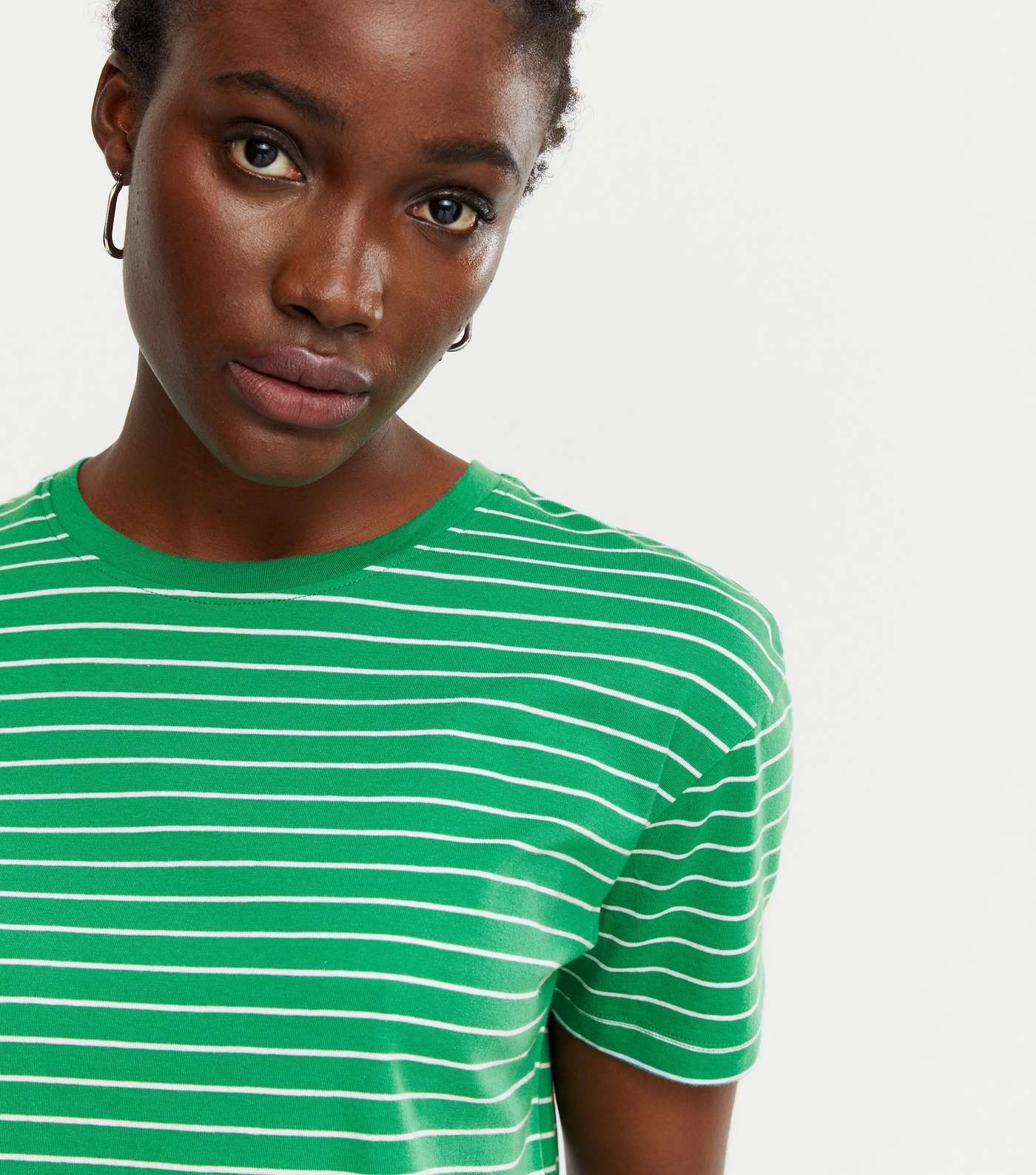 Green Stripe Boxy T-Shirt  Image 4