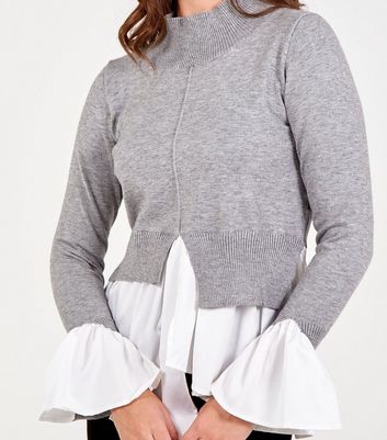 Blue Vanilla Grey High Neck 2 in 1 