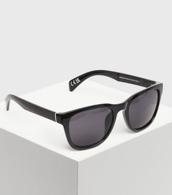 new look retro sunglasses in black