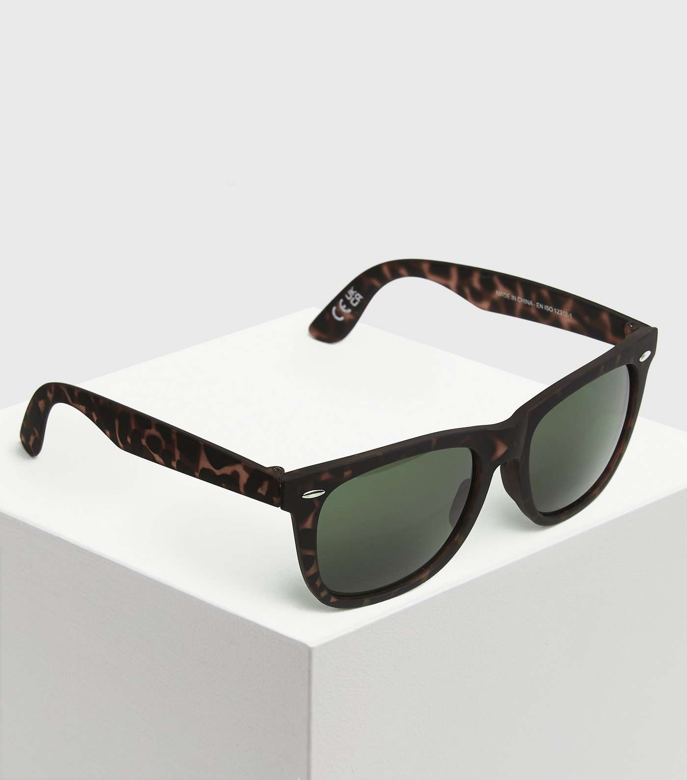 Dark Brown Matte Square Frame Sunglasses Image 2