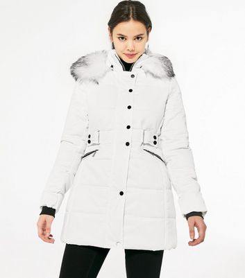 white puffer jacket new look