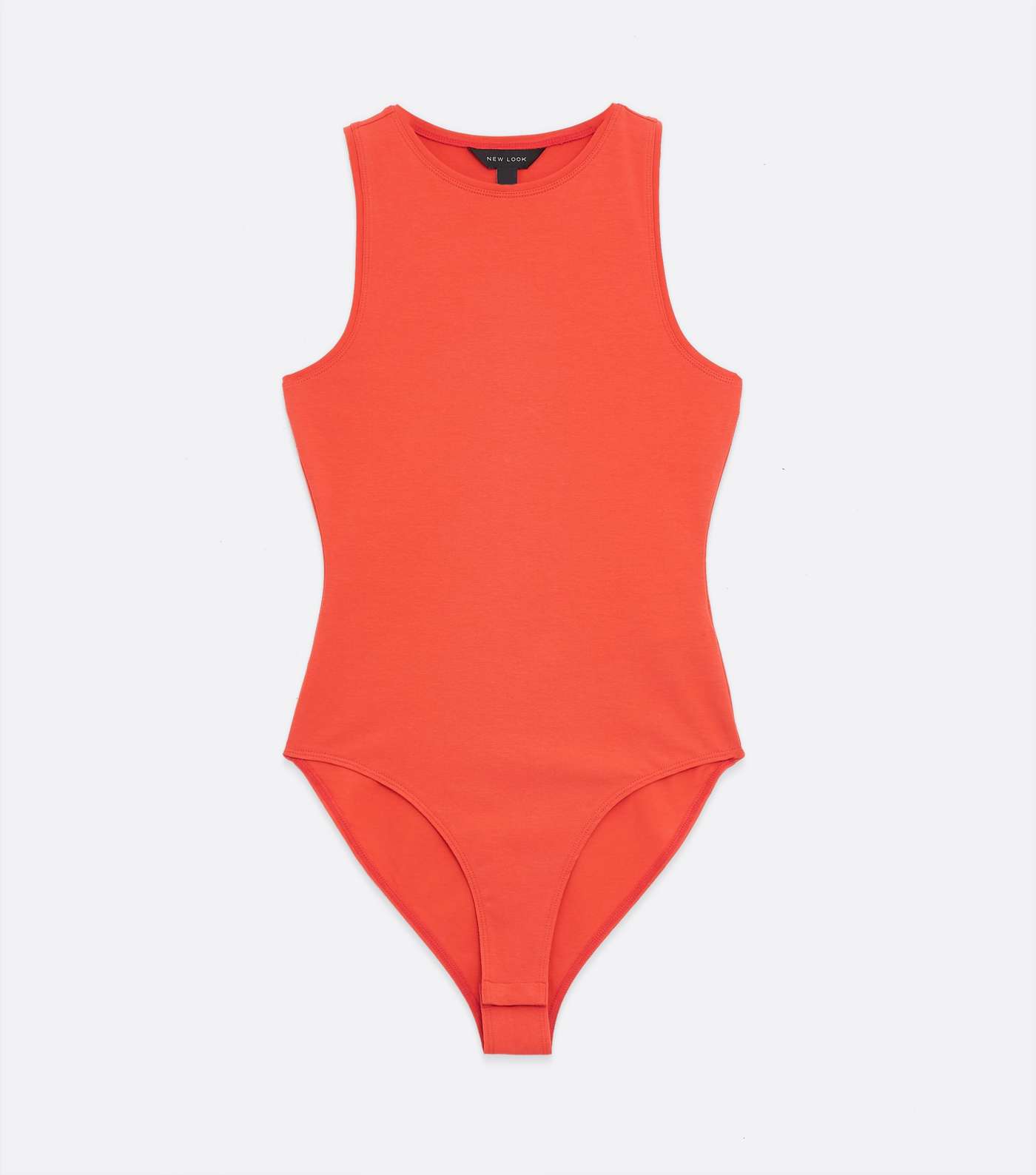 Red Jersey Sleeveless Bodysuit  Image 5