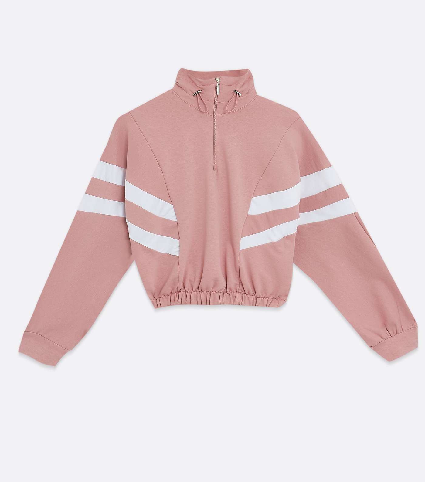 Pink Vanilla Mid Pink Stripe High Neck Sweatshirt Image 5