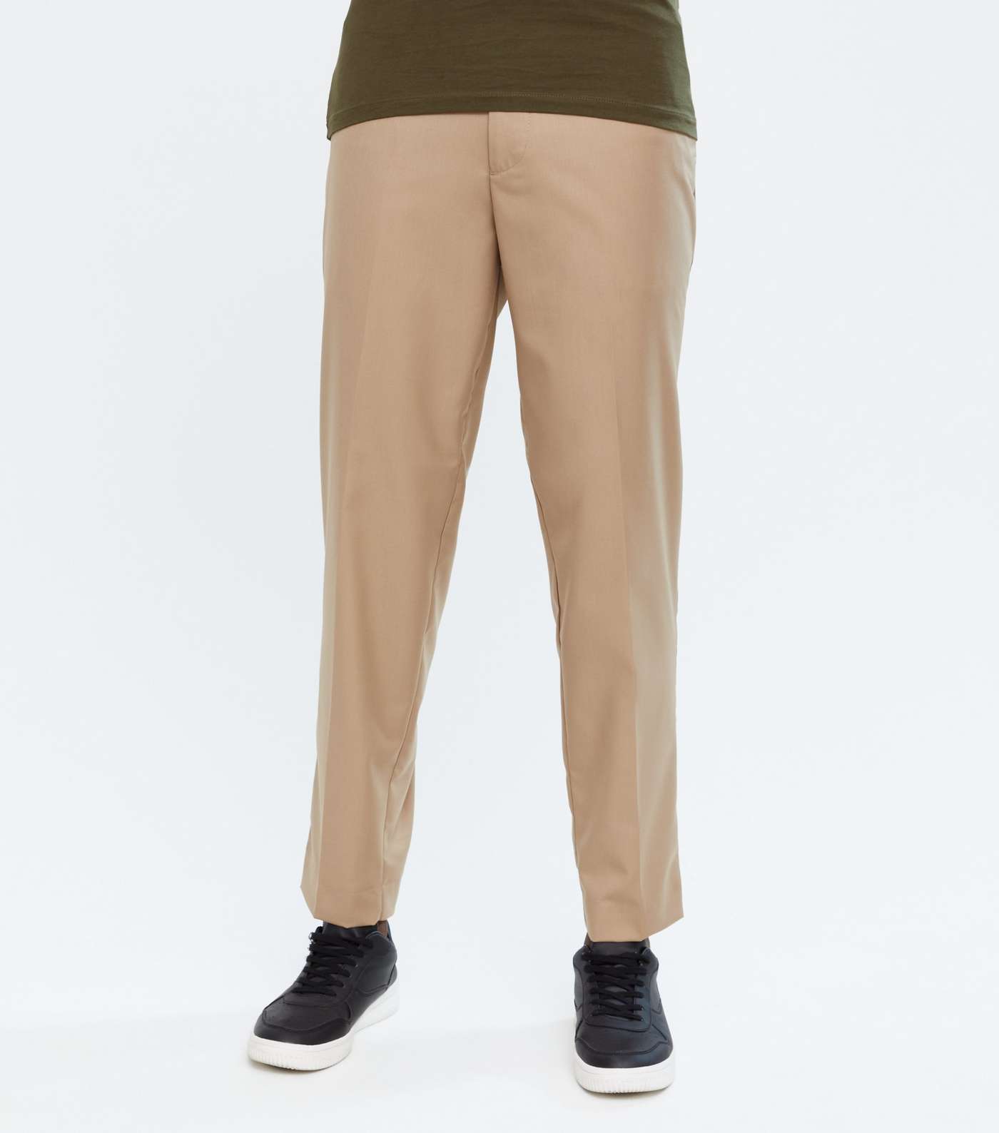 Tan Relaxed Fit Trousers Image 2