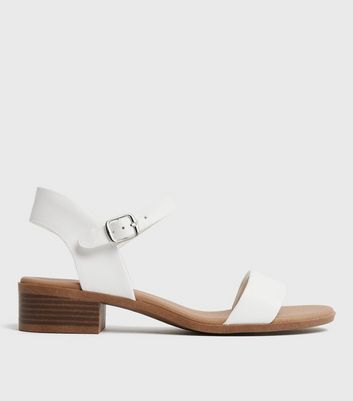 white block heel sandals new look