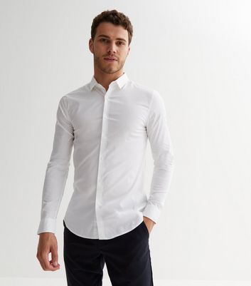 tight long sleeve white shirt