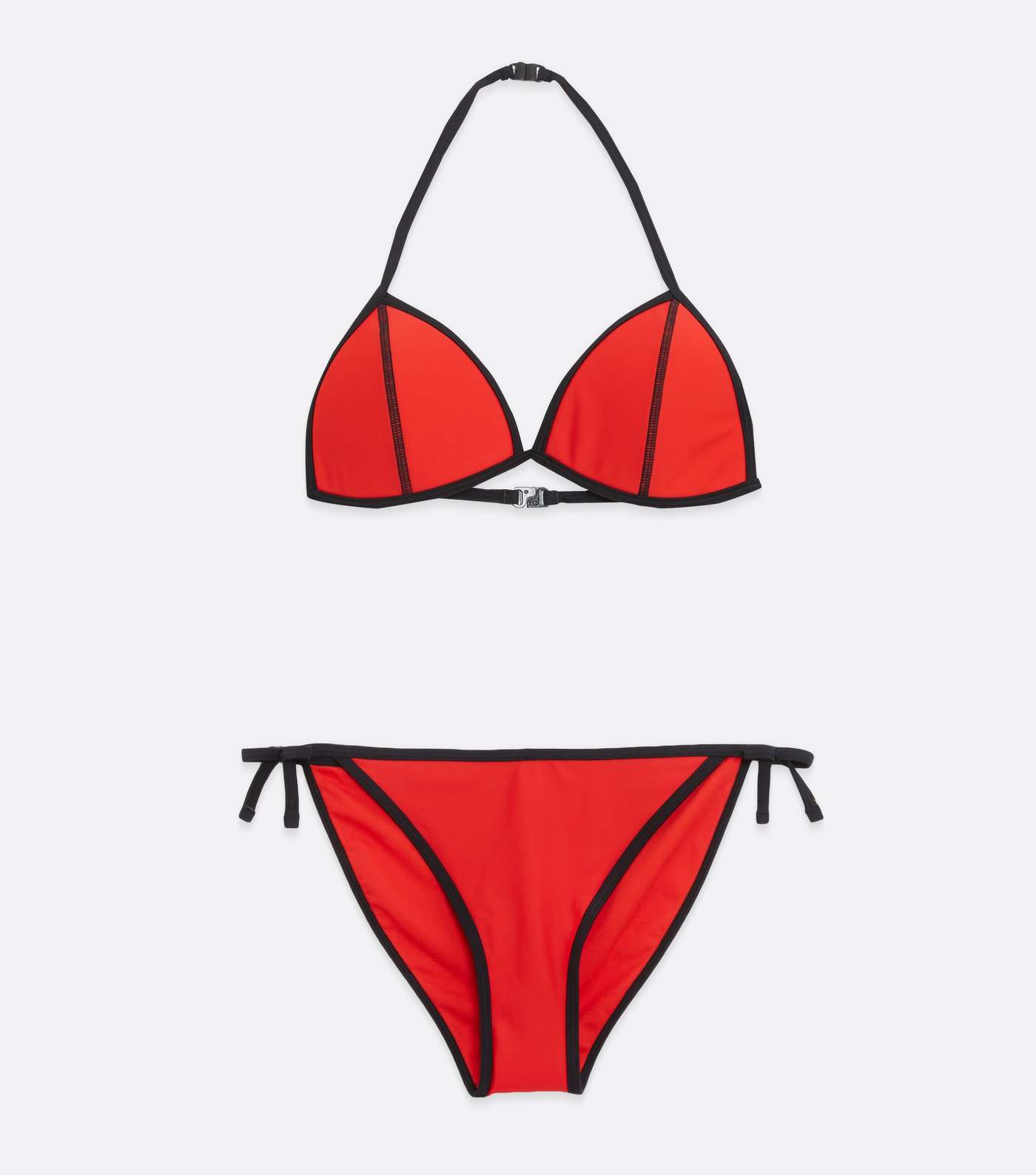 Girls Red Triangle Bikini Set
