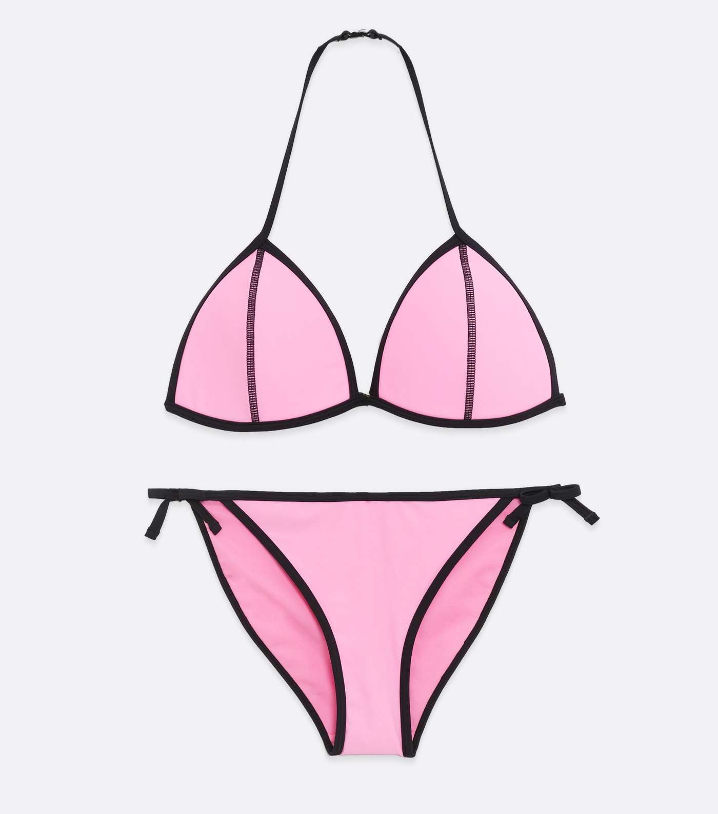 Girls Pink Triangle Bikini Set