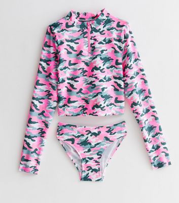 Girls long sleeve store swim top