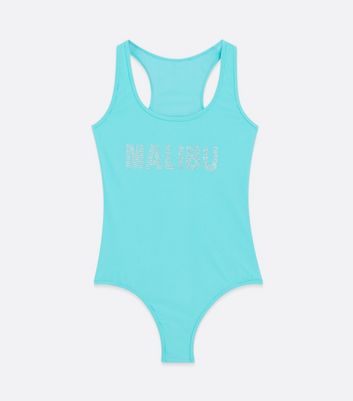 mint green swimming costume