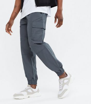 Grey Utility Pocket Relaxed Fit Joggers New Look