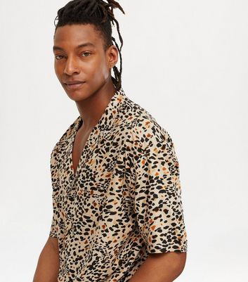 H&m leopard 2025 print shirt mens