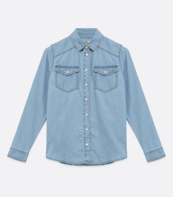 petite denim shirts & tops