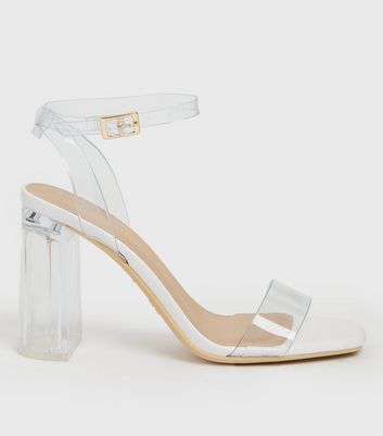 clear block sandals