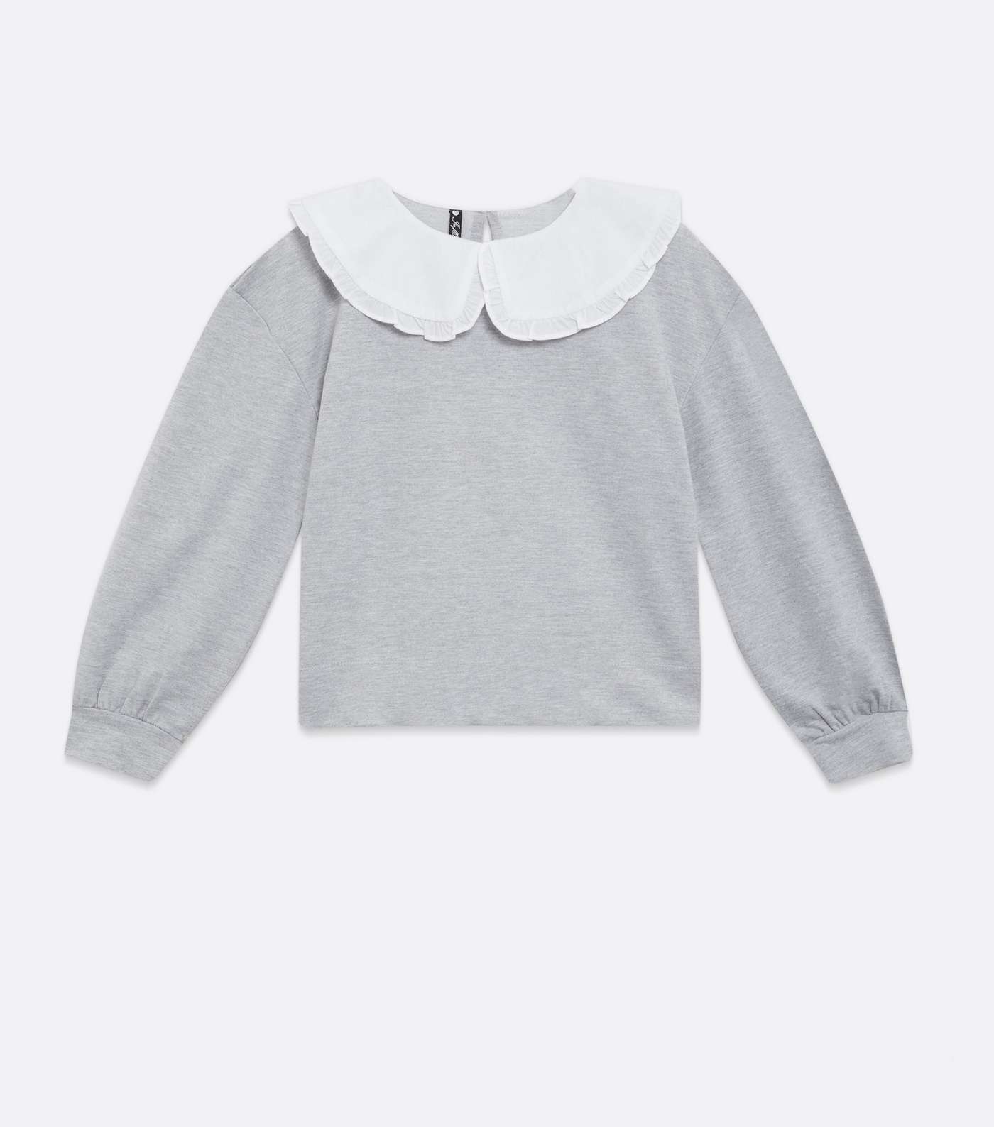 Influence Grey Frill Collar Sweatshirt  Image 5