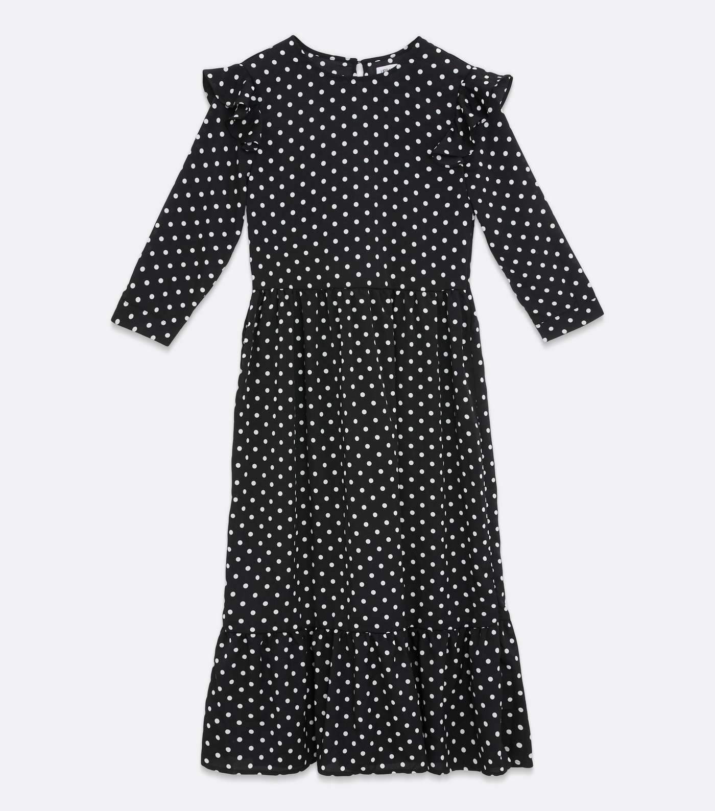Urban Bliss Black Spot Tiered Midi Dress Image 5