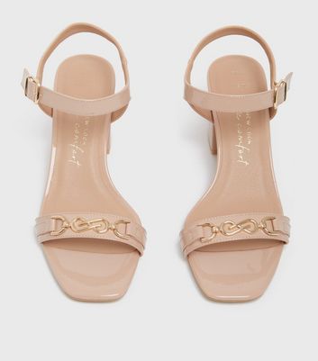 River Island Wide Fit wedge sandals in cream | ASOS