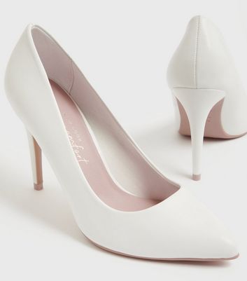 New look white court shoes hotsell