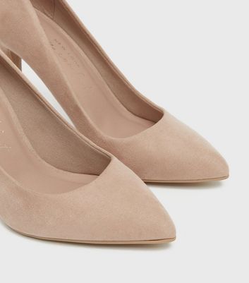 Click to view product details and reviews for Cream Suedette Stiletto Heel Court Shoes New Look Vegan.