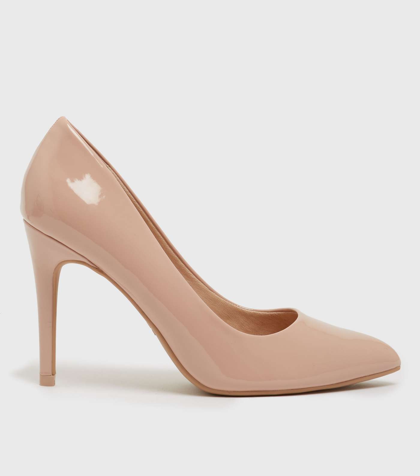 Pale Pink Patent Stiletto Heel Court Shoes