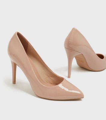 patent stiletto heel court shoes