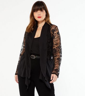 Womens black clearance lace jacket