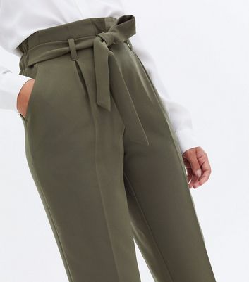 Khaki Wide Leg Cargo Trousers | Trousers | PrettyLittleThing
