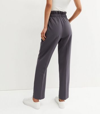 Womens Casual Pants Elastic Waist Straight Leg Trousers with Pockets Elastic  Waist Loose Comfortable Long Pants Ladies Pants - Walmart.com