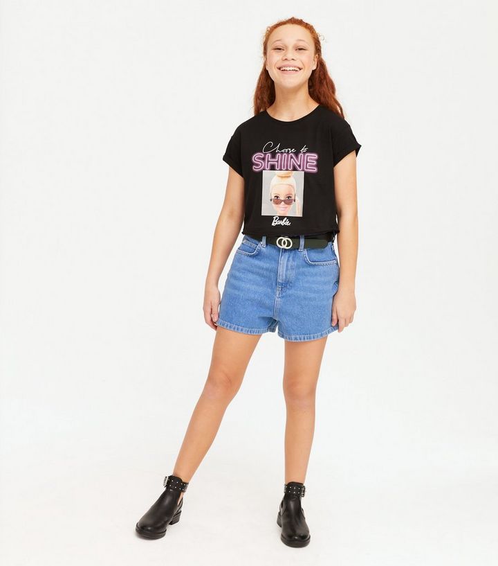 Girls Bright Blue Denim Belted A Line Shorts New Look Girls Bright Blue Denim Belted A Line Shorts New Look