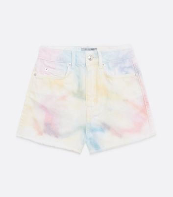 Girls Multicoloured Tie Dye Denim Mom 