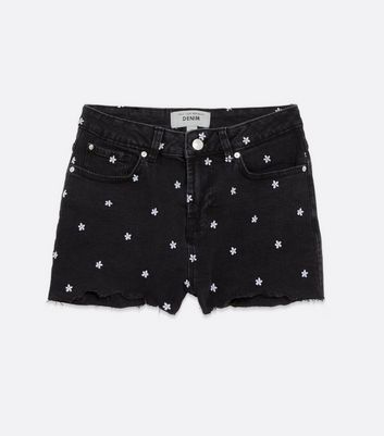 girls black bermuda shorts