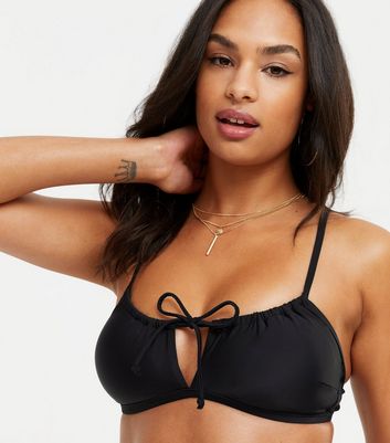 Black tie up bikini top on sale