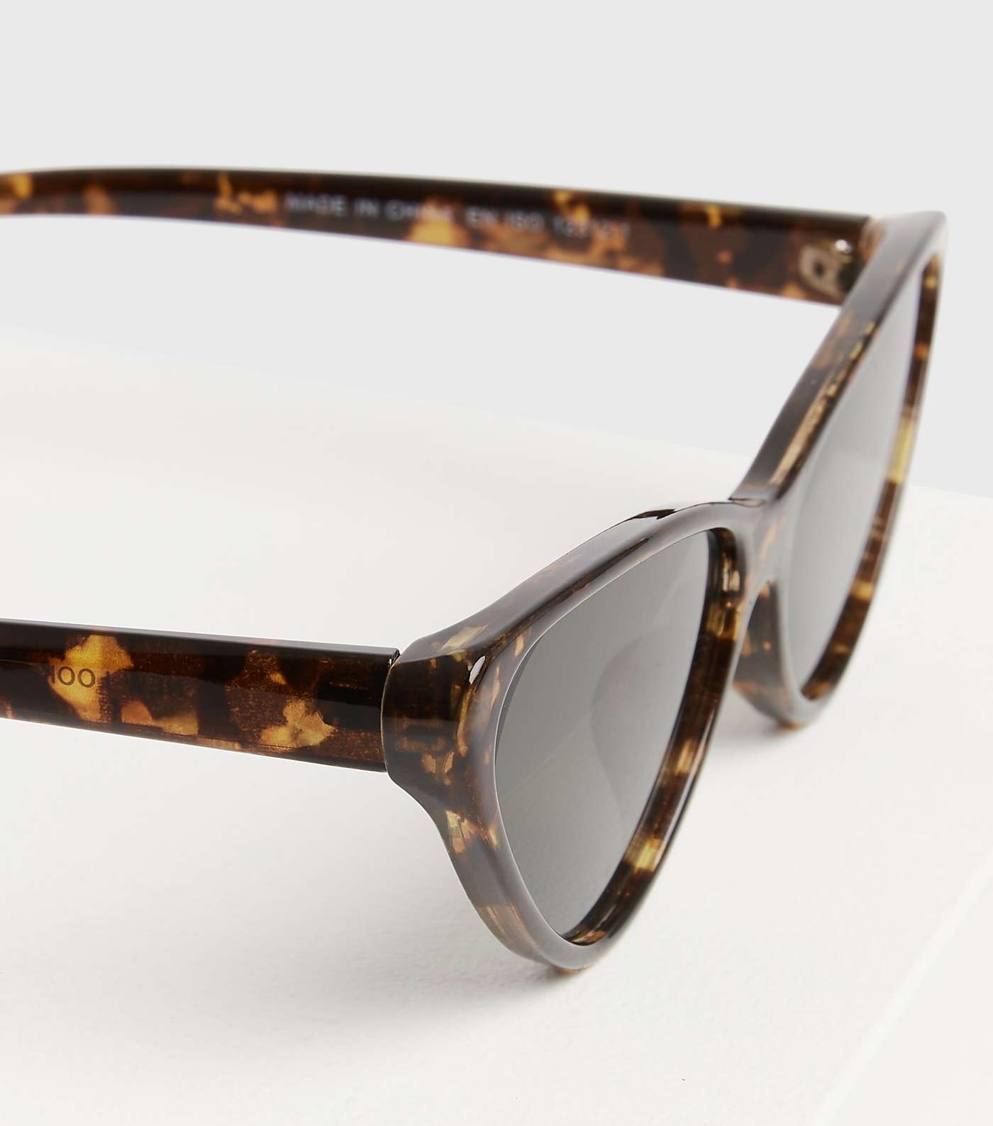 Dark Brown Leopard Print Slim Cat Eye Sunglasses  Image 3