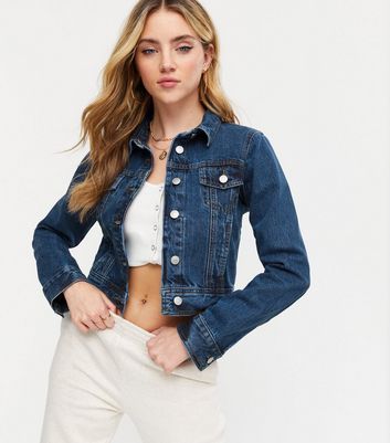 Urban Bliss Blue Denim Crop Jacket | New Look