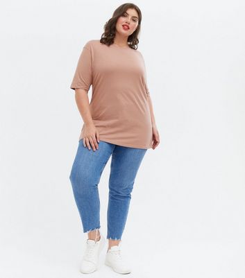 Click to view product details and reviews for Curves Mink Long Oversized T Shirt New Look.