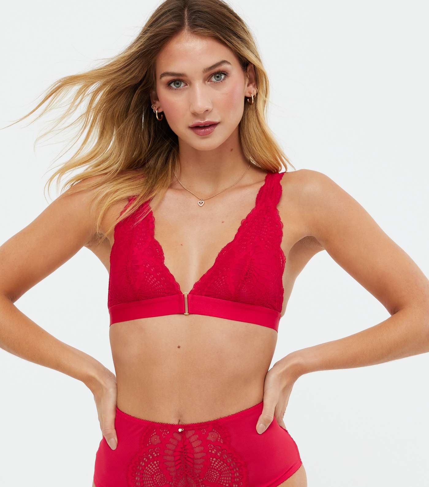 Red Lace Bralette Image 2