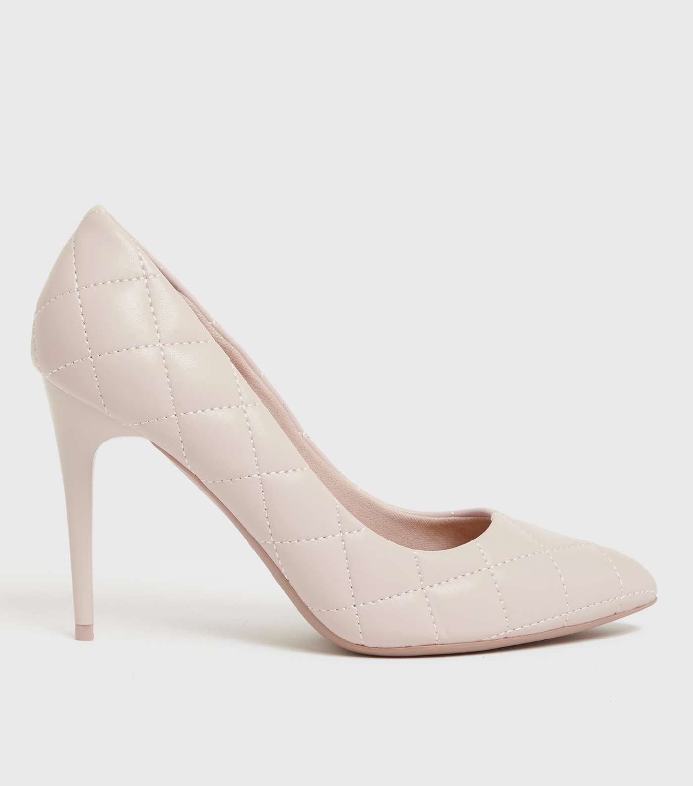 Cream Quilted Stiletto Court Shoes