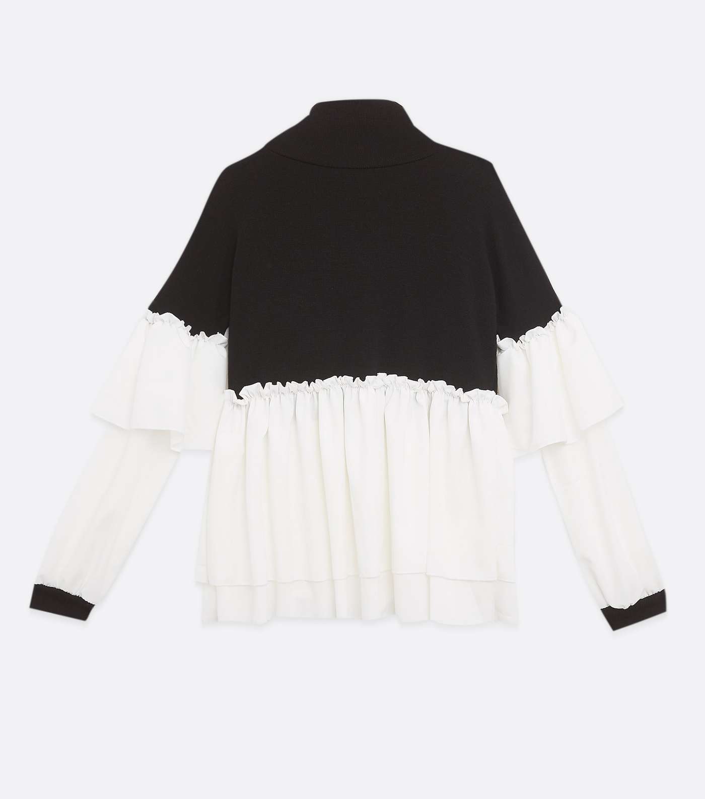 Cameo Rose Black Double Frill 2 in 1 Jumper  Image 5